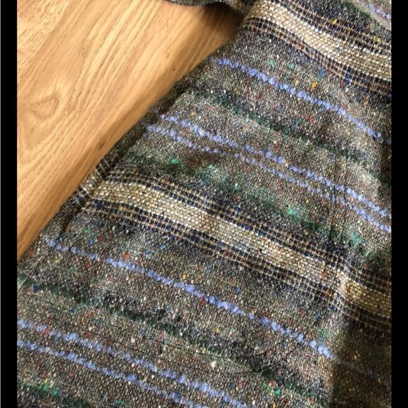 VTG Jimmy Hourihan Dublin Donegal Striped Tweed Wool Dress Ireland Womens MED - Picture 10 of 11